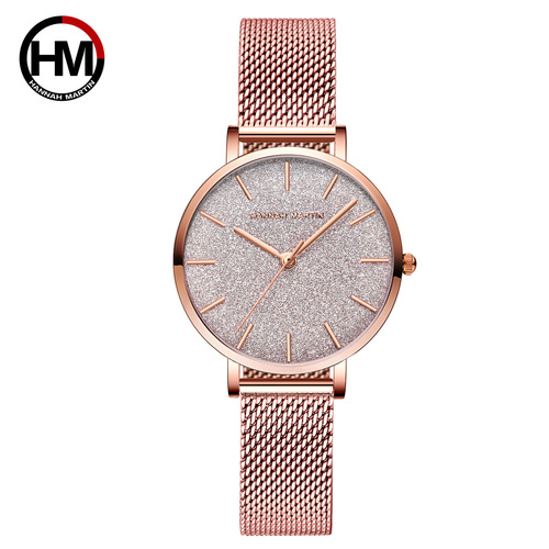 Amazon Hannah Martin Japan Movement Color Gradient Quartz Watch, Simple and Fashionable Women's Watch