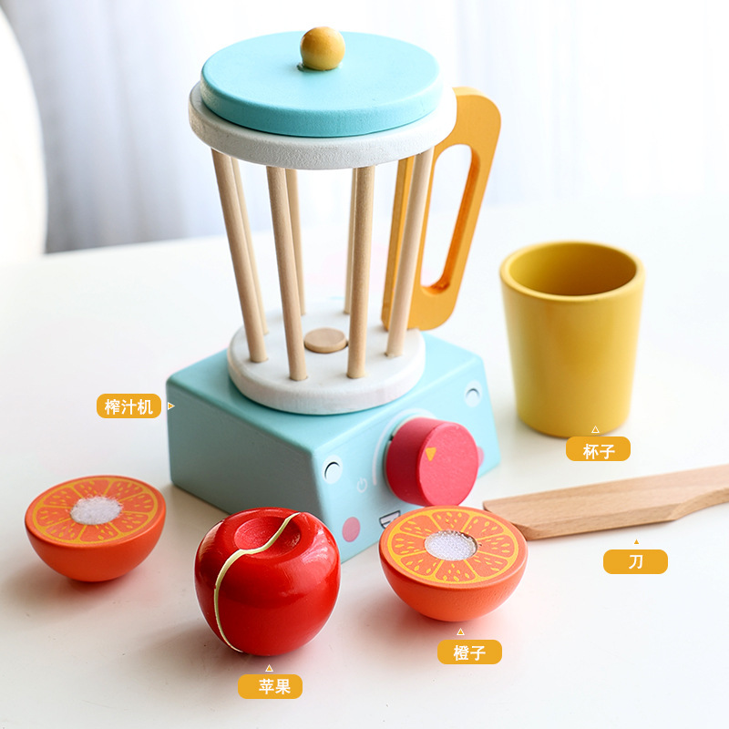 Simulación de educación temprana niños jugar casa tarde té postre pastel venta tetera taza juego de té traje de Madera Juguetes