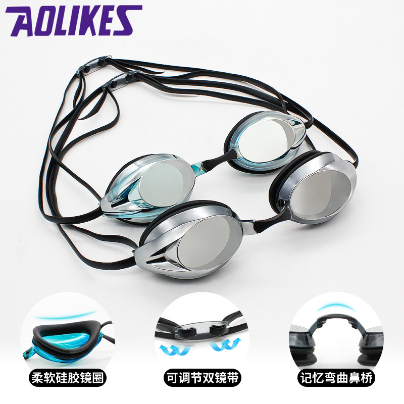 Gafas de Natación de Competencia de Policarbonato, Antiniebla y Alta Definición, para Natación
