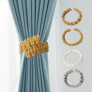 Hand-woven cotton and linen curtain strap simple curtain buckle cross-border curtain accessories strap storage rope curtain buckle
