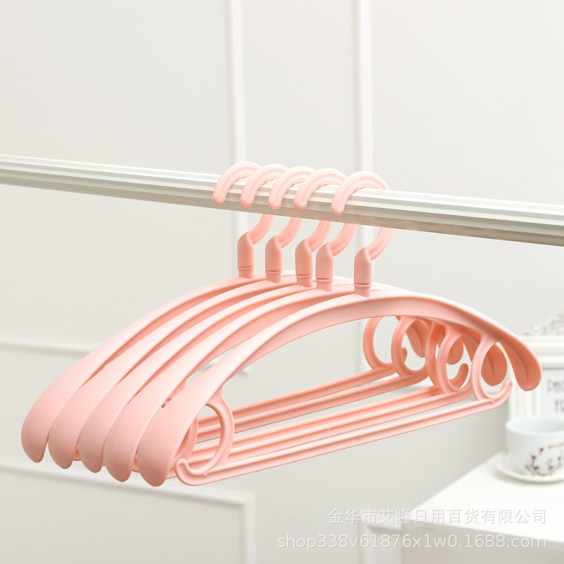 Percha de ropa de hombro ancho sin costuras percha de ropa para adultos percha de ropa de plástico húmedo y seco percha de ropa