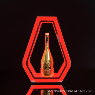 Bar Party KTV Luminous Wine Holder LED Acrylic Wine Rack Wine Champagne Wine XO Display Base Shelf