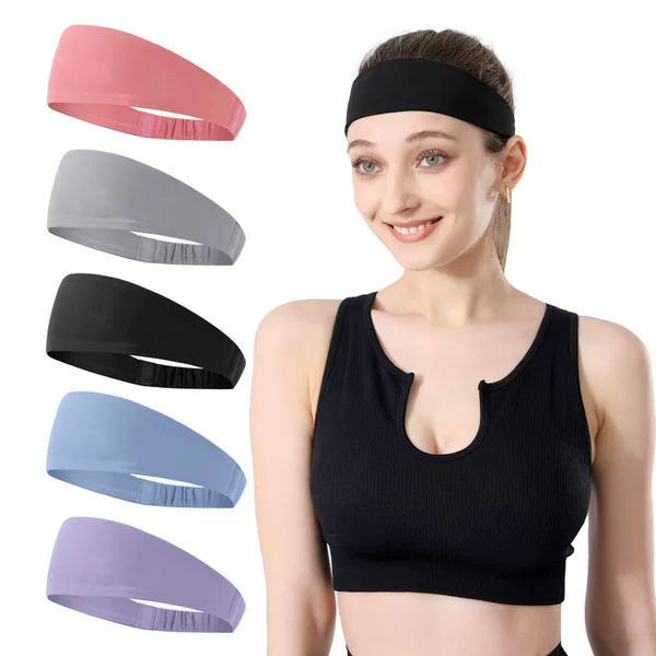 Sports Sweat-Absorbent Headband, Running Fitness Forehead Protector, Headband, Hairband, New Basketball Headband for Men and Women, Spring and Summer Quick-Drying Headband
