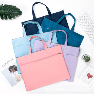 Fashion student art bag A3/A4 zipper portable art storage bag double-layer information bag can be hot logo