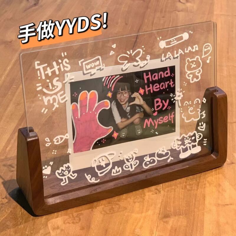 Polaroid Acrylic Floating Photo Frame Empty Frame DIY Desktop Display Piece Souvenir Album Display Frame