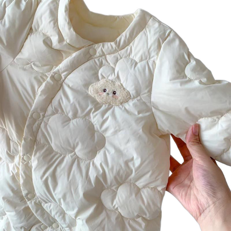 6ヶ月から12ヶ月まで、超かわいいベビーダウンコットン冬用ジャンプスーツ、お出かけ用抱っこ服、ハイハイ服、ベビー冬服|undefined