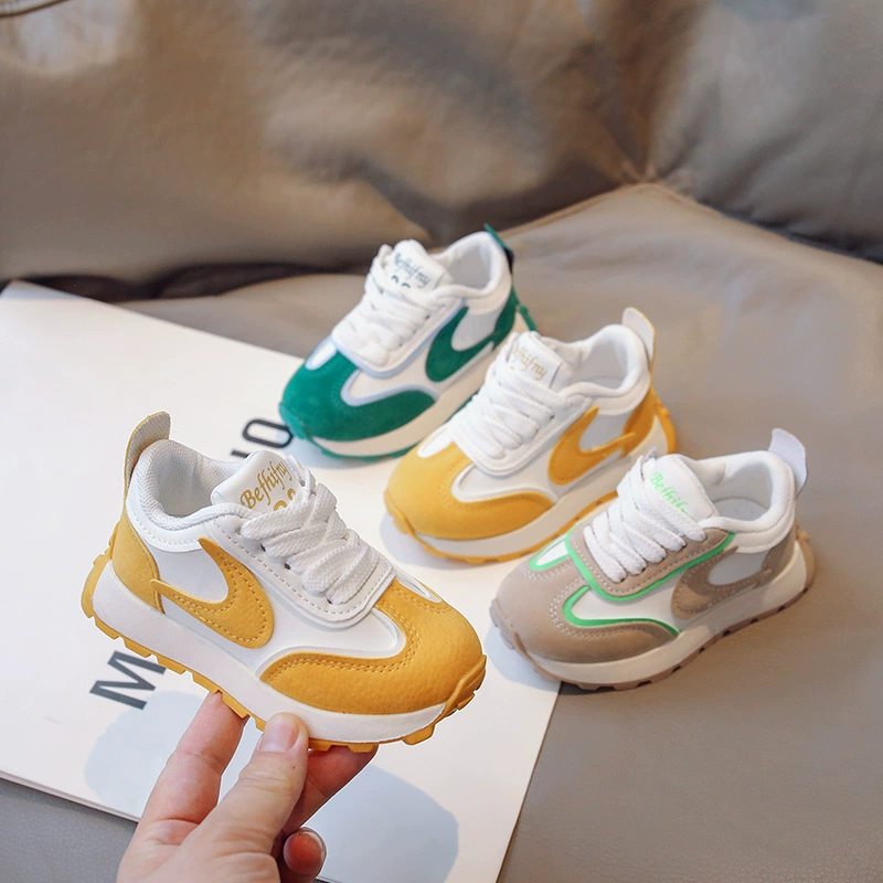 2025 осень детская спортивная обувь кожаная повседневная обувь для мужчин и женщин