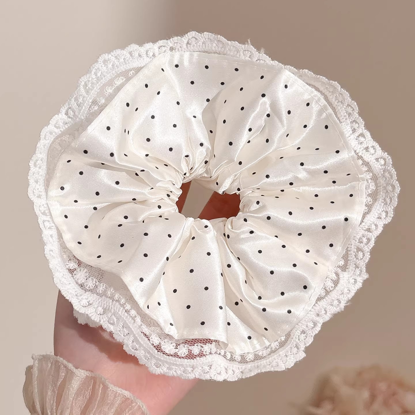2026 nuevo estilo coreano super grande anillo de pelo intestino grande niñas de alto nivel de sensación de cabello de flores cuerdas de cabello de cordón de goma adornos para el cabello