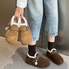 博肯半拖鞋女2025年秋季新款懒人一脚蹬拖鞋厚底包头女外穿勃肯鞋