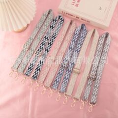 跨境涤纶拼色女士包带DIY女包替换带包包宽肩带长肩带包带宽肩带