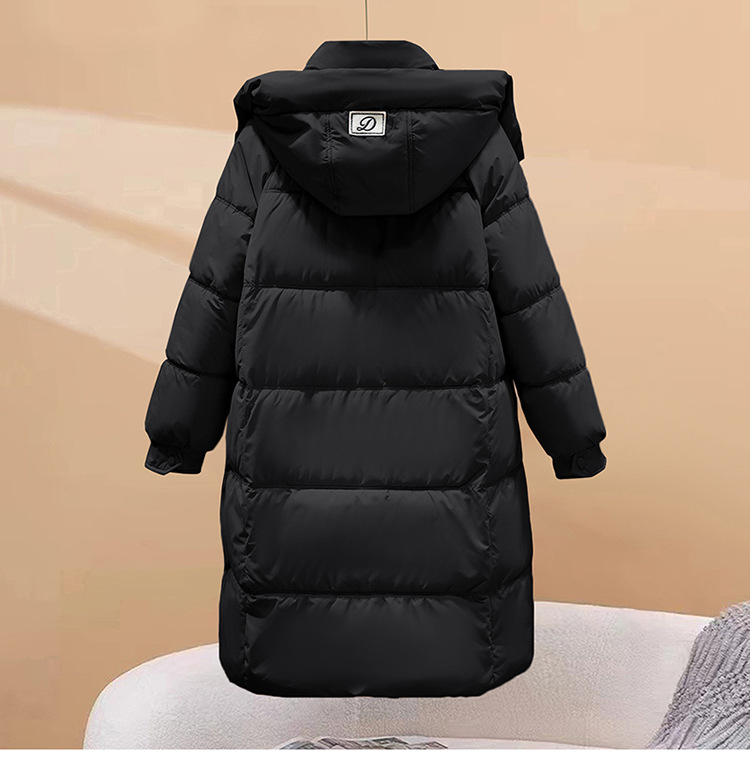 Damenbekleidung Wintermäntel Baumwolljacke für Damen mittlere Länge neue Winter verdickte über dem Knie lose Baumwolljacke_voghion.com