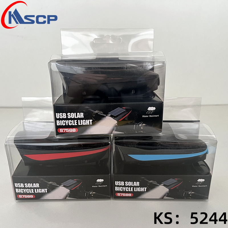 Bicicleta solar bocina faro carga noche bicicleta de montaña linterna accesorios de bicicleta equipo de ciclismo