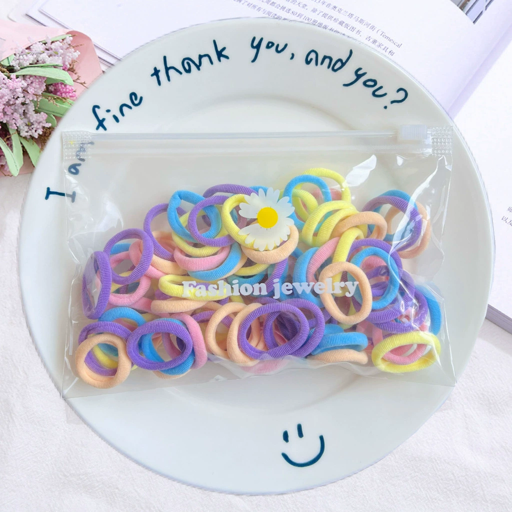 Colorful Children's Elastic Hair Ropes - Soft Towel Material, Perfect for Fun Hairstyles and Play!