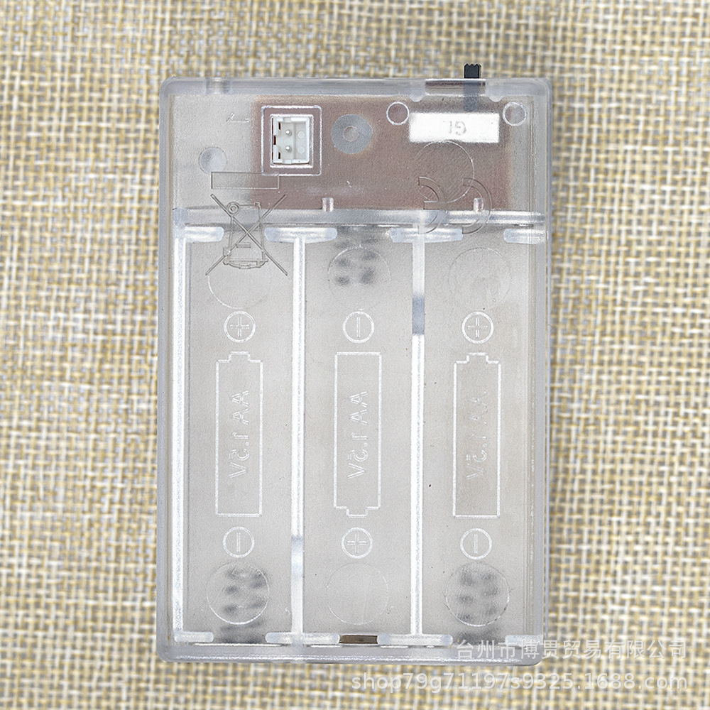 led铜线灯串电池盒 5号3节三节配件灯串AAA带开关5号灯盒try-me孔