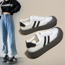 2024春季新款小白鞋女ins潮韩版学生跑步运动板鞋增高休闲鞋W619