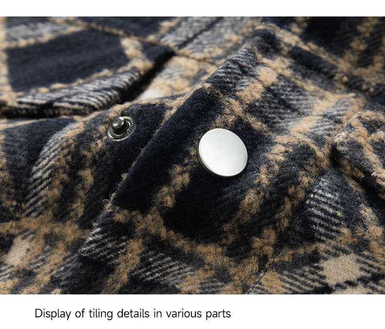 Men's Clothing Autumn And Winter Men's Jacket Trend Fashion Loose Plaid Shirt Jacket Men's Casual All Match_voghion.com