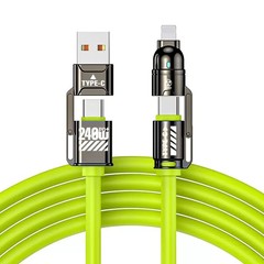 Apple 7-16 Huawei 携帯電話 PD 高速充電 2 対 2 充電 240W フォーインワン データ ケーブルに適したデュアル Type-C