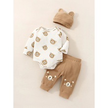 Y 69457 Cartoon Bear Baby Romper Set ��ͨС�ܹ�����װ