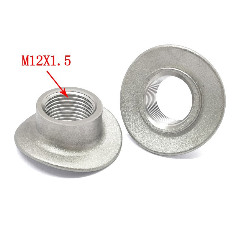 Autopartes transfronterizas M12X1.5 rosca interna tubo de escape sujetador detector tipo tapa tuerca de soldadura 304 acero inoxidable
