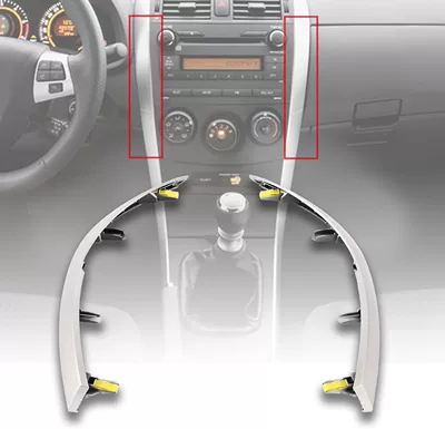 Digər kuzov və aksesuarlar – for Corolla Instrument - 55436-02330-55435-02370-decorative-panel-silver-white