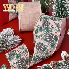 跨境批发10码丝带 蝴蝶结辅料家居节日包装圣诞铁丝边装饰拷克带