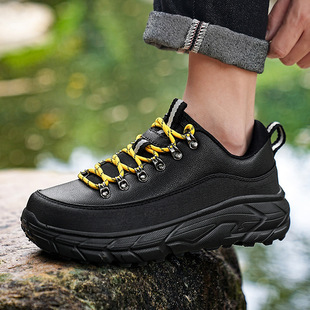 Autumn and Winter Large Size 48 Export Outdoor Casual Hiking Shoes Men's Thick-Soled Shock-Absorbing Travel Hiking Shoes Lightweight Cross-Border Men's Shoes