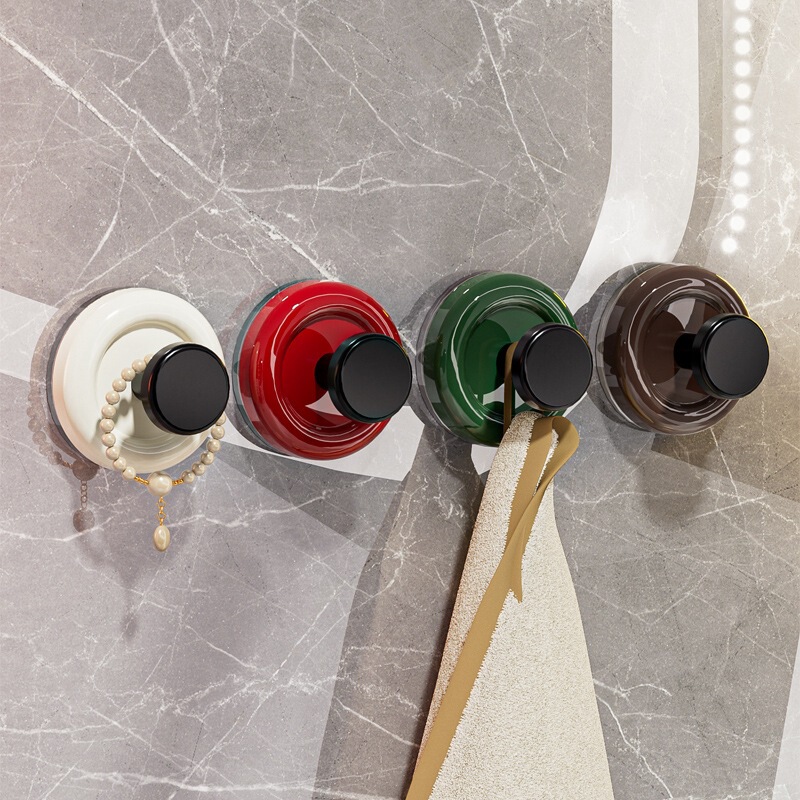 Dopamine Suction Cup Hook with Strong Adhesive, Heavy-Duty, No-Drill, Traceless Sticky Hook for Bathroom, Toilet, Kitchen, and Behind Doors