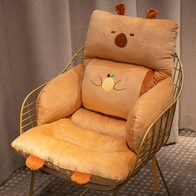 椅子クッション、腰クッション、背もたれ一体型シートクッション、冬用オフィス座りクッション、学生寮椅子クッション|undefined
