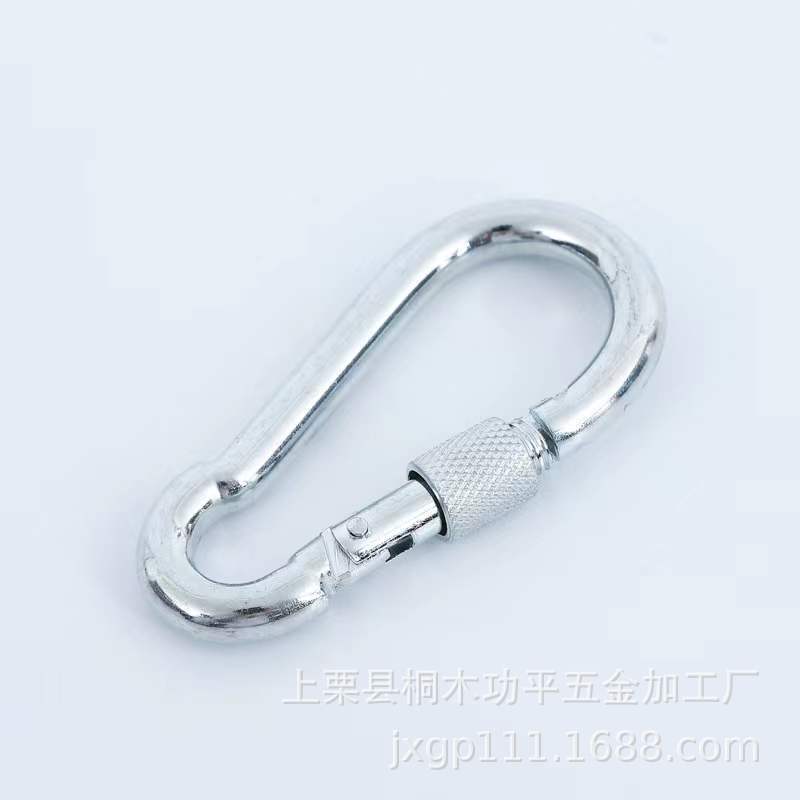 国家規格6号鉄亜鉛メッキナット安全フックスプリングフック荷物吊り下げ金具耐荷重釣り道具フィットネスアウトドア吊りリング|undefined