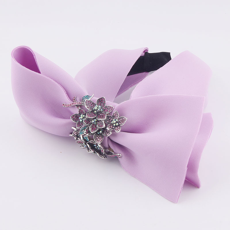 Fashion Bowknot Diamond Flower Sponge Fabric Headband display picture 10