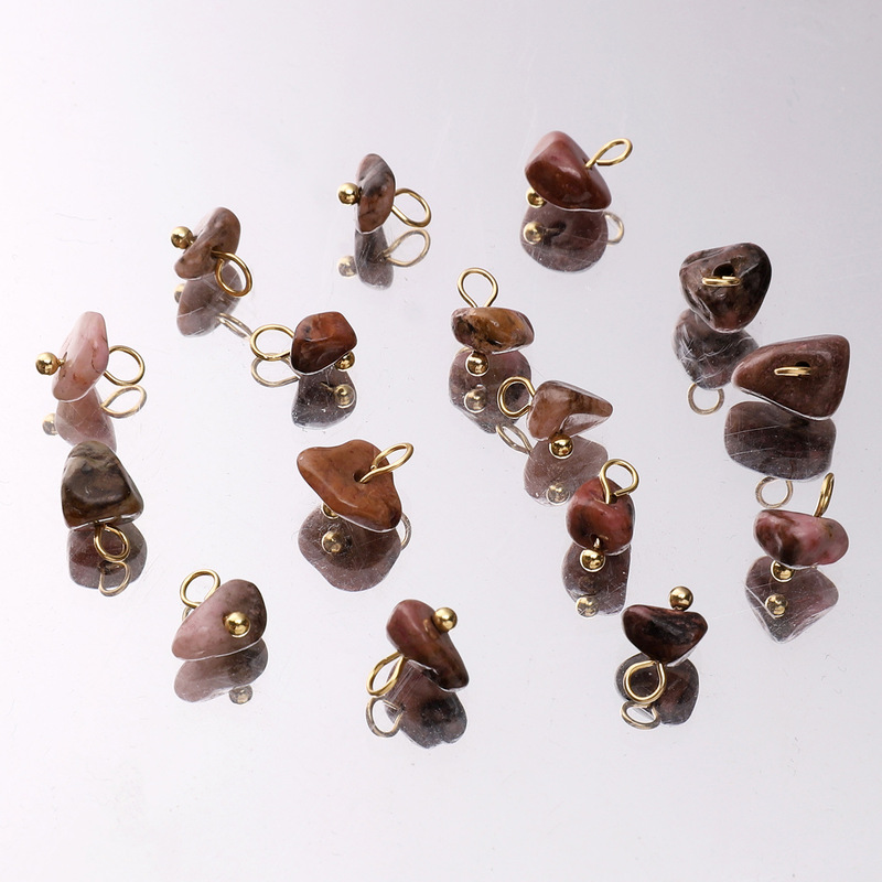 ミニ天然砂利小さなペンダントイヤリングルースビーズ diy ジュエリーアクセサリークリエイティブネックレスビーズペンダント素材|undefined