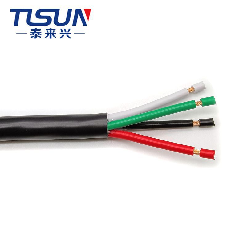 美标 电源线 SJT 4X14AWG 裸铜导体 PVC绝缘护套  电器连接线