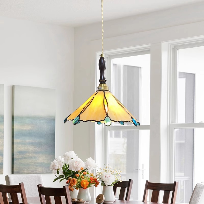 Nanyang estilo pastoral americano retro cafetería dormitorio restaurante bar B & B estilo japonés latón araña de cristal