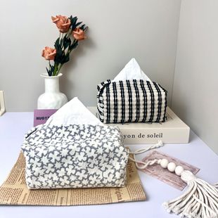 Ins Simple Paper Bag Home Living Room Coffee Table Tissue Box Cotton and Linen Storage Scandinavian Creative Tissue Cover Can Be Hung