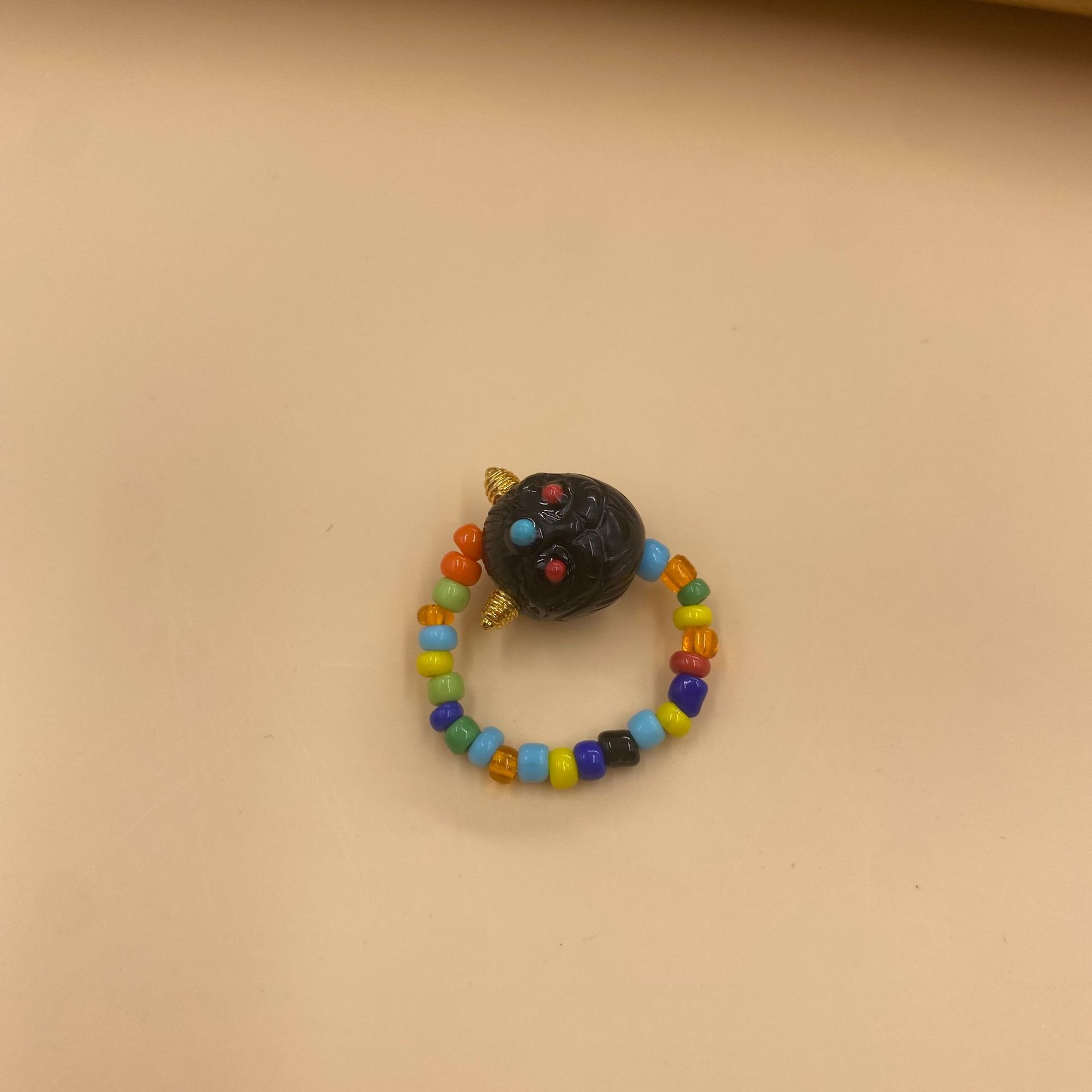Cartoon Style Cartoon Beaded Womenu0027S Rings