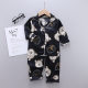Spring and Autumn New Men's and Women's Home Clothes Air-conditioning Clothes Children's Pajamas Long-sleeved Trousers suit