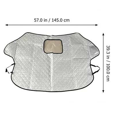 Cross-border window snow shield, front windshield ultrasonic perforated recorder, insulated snow cover, sun protection, thickened car sunshade (Sun shade) - horizontal-skylight-opening-145100cm5739in-skylight-3627cm