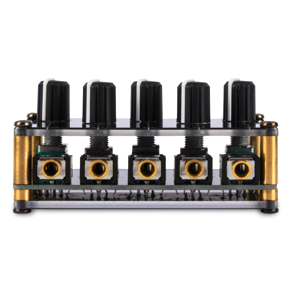 4 방향 스테레오 라인 허브 재고 TM400 미니 수동 믹서 저소음 튜닝 컨트롤러