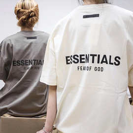 FOG复线ESSENTIALSZONE压胶字母t恤宽松圆领高街潮牌男女情侣短袖