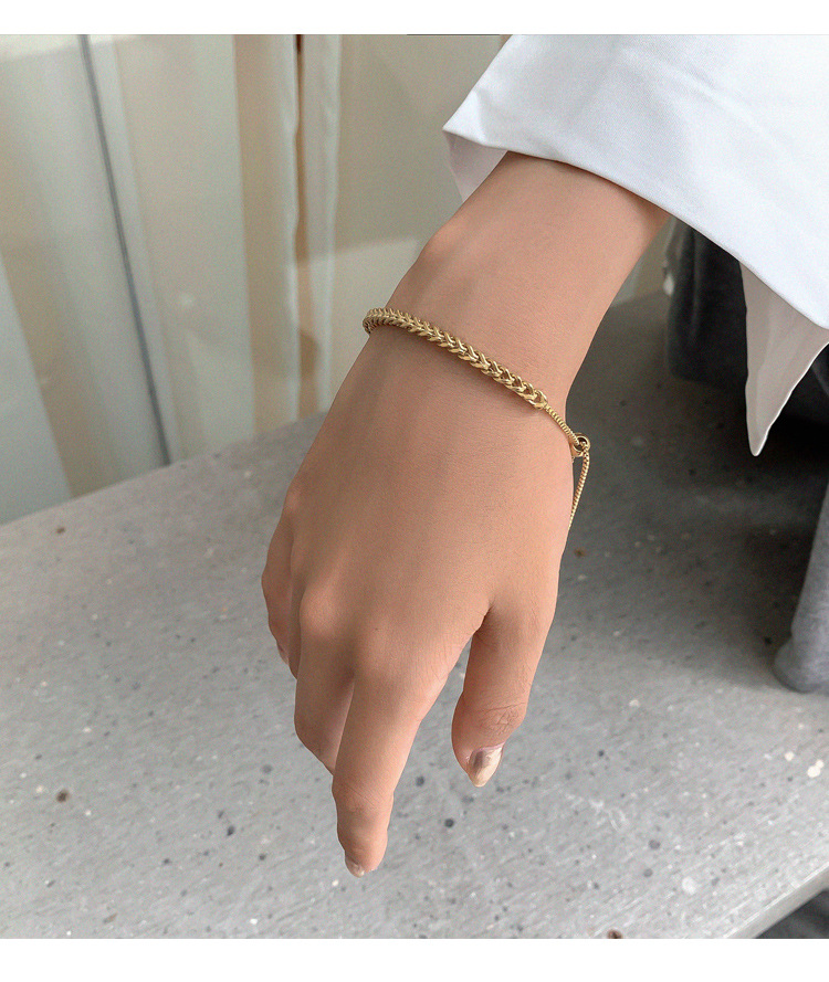 Simple Style Solid Color Titanium Steel Plating Bracelets 1 Piece