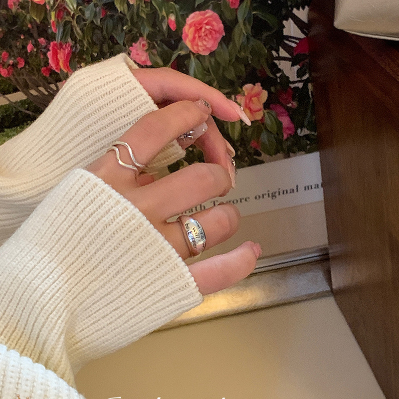 Simple wind ring female niche design high sense opening adjustable light luxury fashion personality 2022 new trend Simple wind ring female niche design high sense opening adjustable light luxury fashion personality 2022 new trend