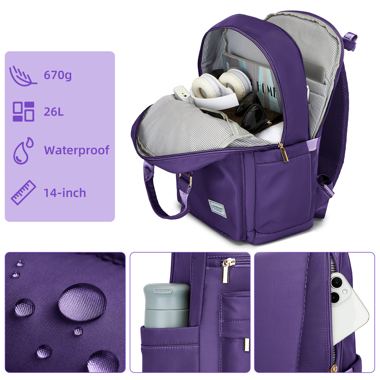 Fashionable Large Capacity Laptop Backpack For Men Urban Commuter_voghion.com