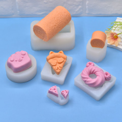捏捏樂蛋糕瑞士卷甜甜圈造型硅膠模具