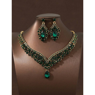 C 25813 Crystal diamond bridal wedding jewelry set ˮ����