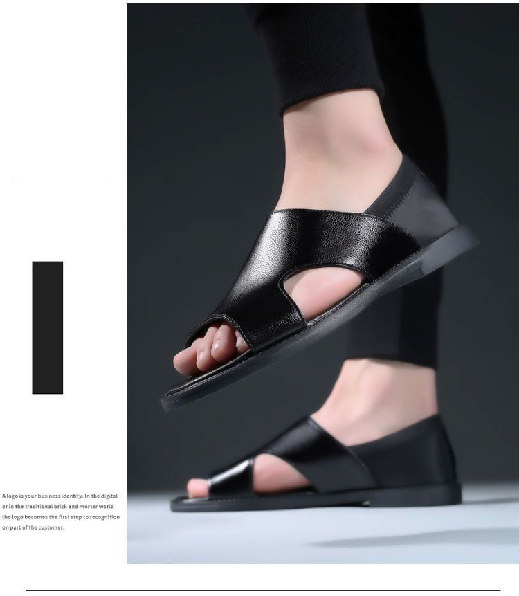 Men's Lightweight Flat Outdoor Sandals - Comfortable Beach Slippers_voghion.com