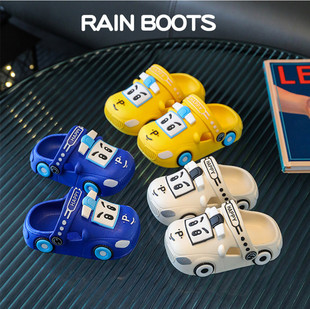 Cartoon children's slippers 2023 new children's shoes men's breathable sandals beach non-slip wear-resistant small and medium-sized children's hole shoes