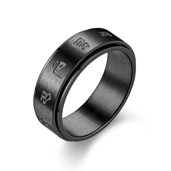 8mm-black six-character mantra
