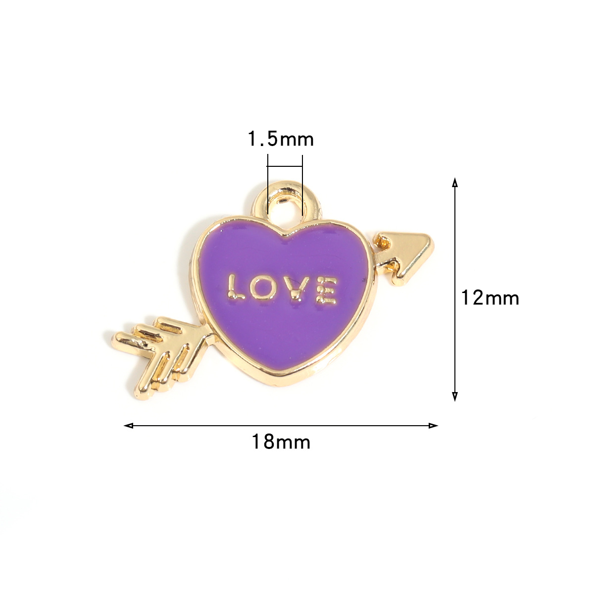 26g Weight Pendant Jewelry Making Type DIY Jewelry Accessories Classification 10 PCS/Package Quantity Alloy Material Letter, Heart Shape, Arrow Pattern Enamel, Plating Design Casual, Sweet Style 10 PCS/Package Alloy Letter Heart Shape Arrow Pendant 无