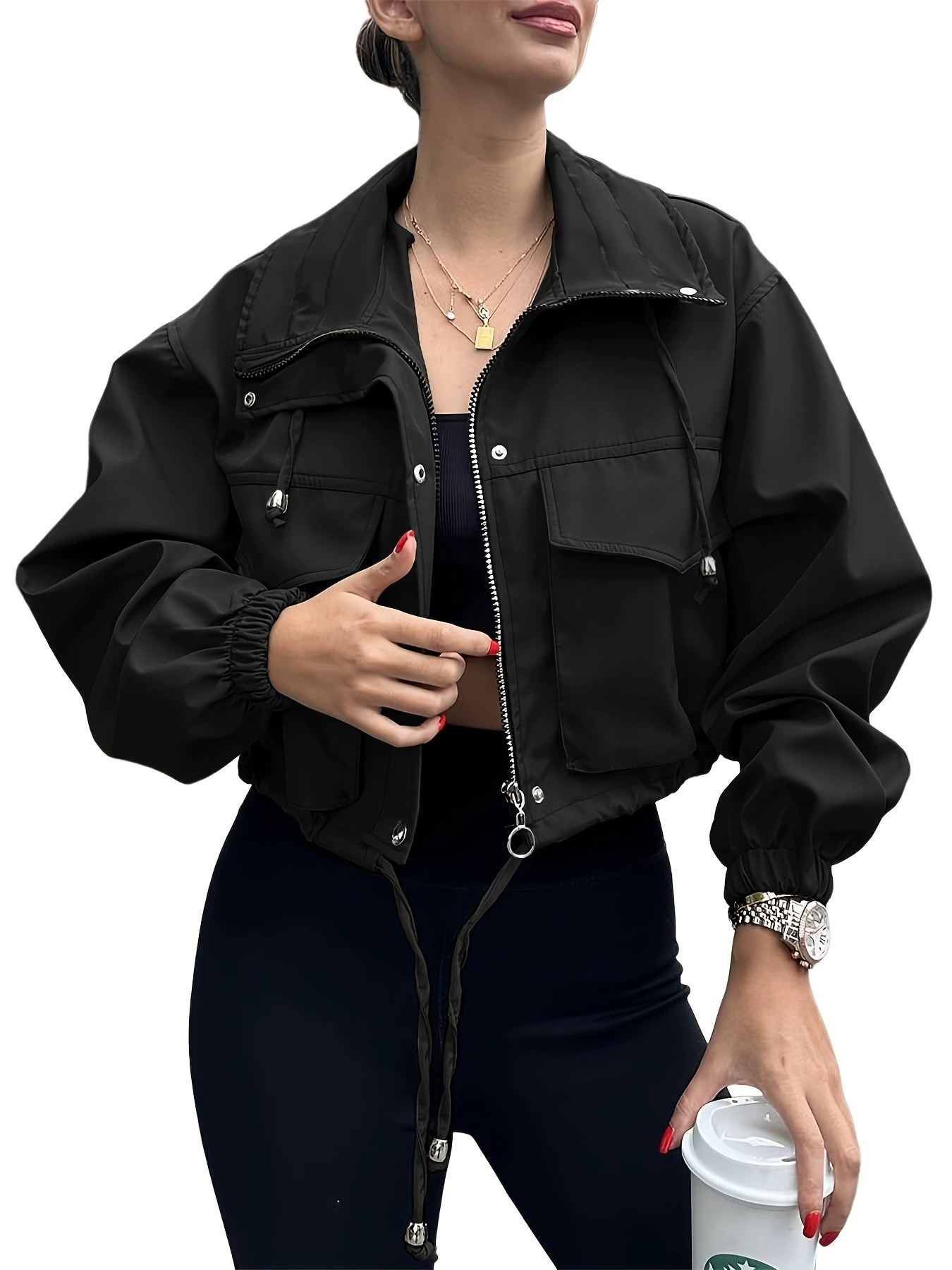 Короткая куртка для отдыха, комплект, Amazon, oversize