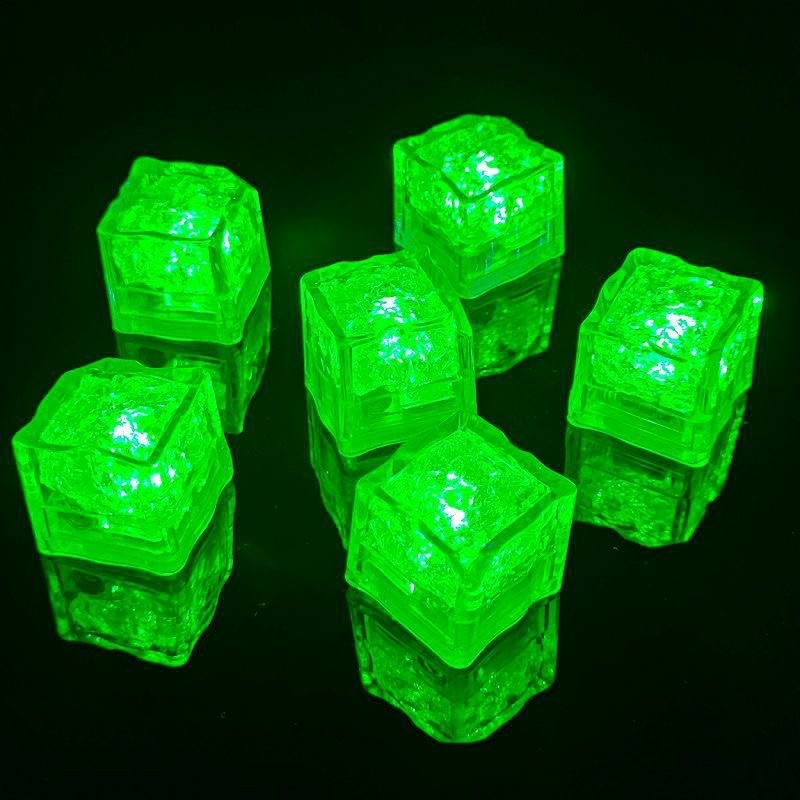 Cubos de Hielo Luminosos LED con Inducción de Agua de Plástico para Fiestas y Bares
